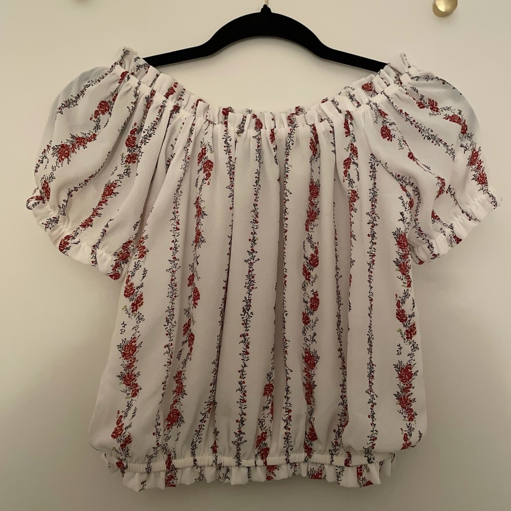 Cropped, Off the Shoulder Blouse